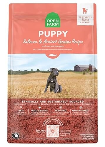 Open Farm High-Protein Salmon and Ancient Grains Puppy Formula Dry Dog Food - 22 Lbs Default Title