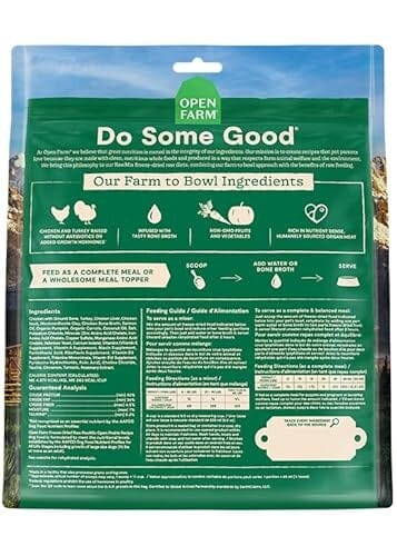 Open Farm Open Prairie Bone-Broth Infused Chicken and Turkey Freeze-Dried Raw Dog Food or Topper - 13.5 Oz