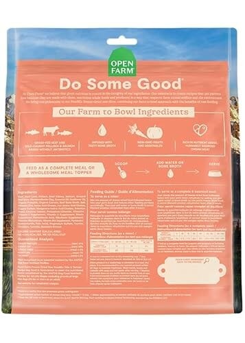 Open Farm Tide and Terrain Bone-Broth Infused Beef Salmon Pollock Freeze-Dried Raw Dog Food or Topper - 13.5 Oz
