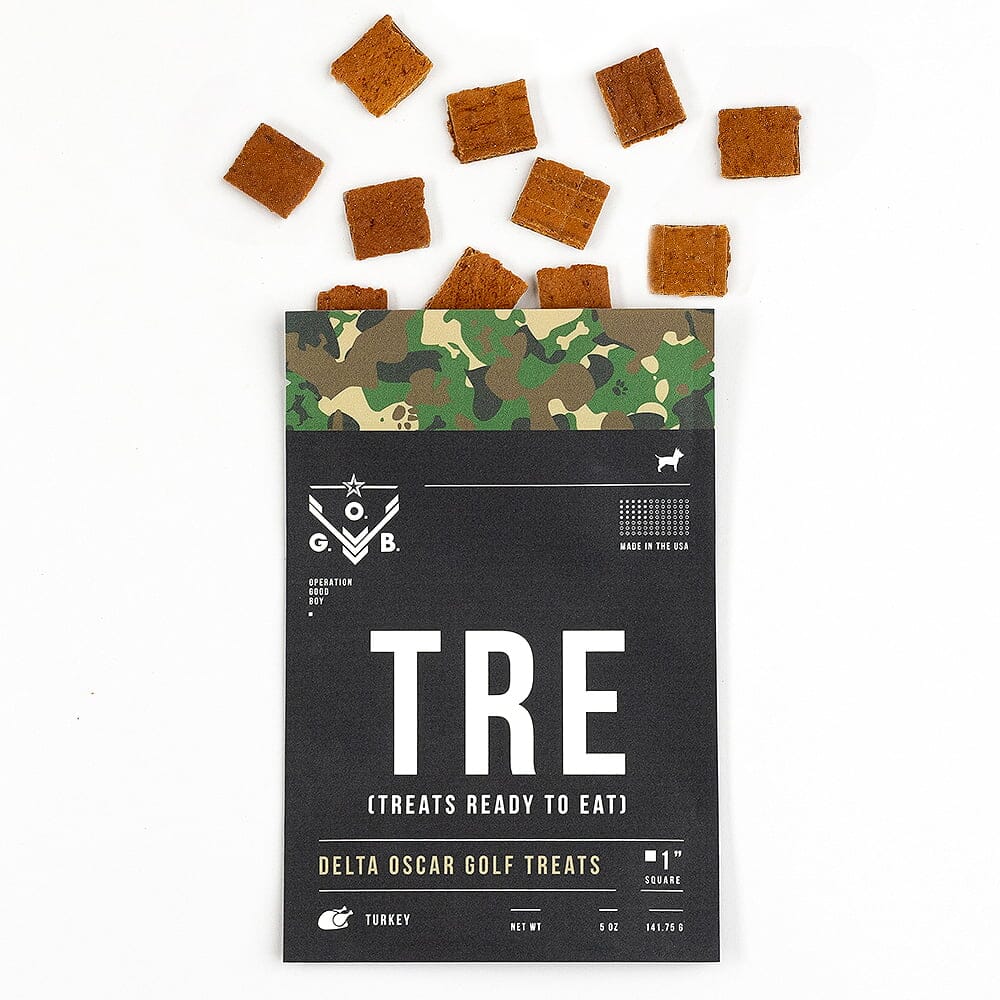 Operation Good Boy Delta Oscar Golf 1-Inch Square Cut Turkey Training Jerky Dog Treats - 5 Oz Default Title