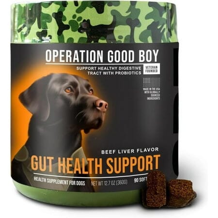Operation Good Boy Natural Gut Health Probiotic Beef Liver Soft Chew Dog Supplements - 90 Count Default Title