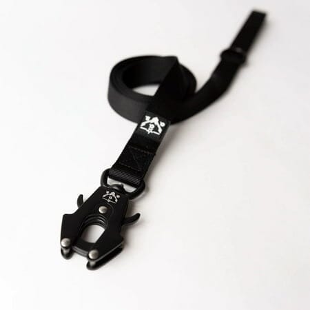 Operation Good Boy Tactical Military-Grade 360-Swivel Aviation Aluminum Clip Dog Leash Black