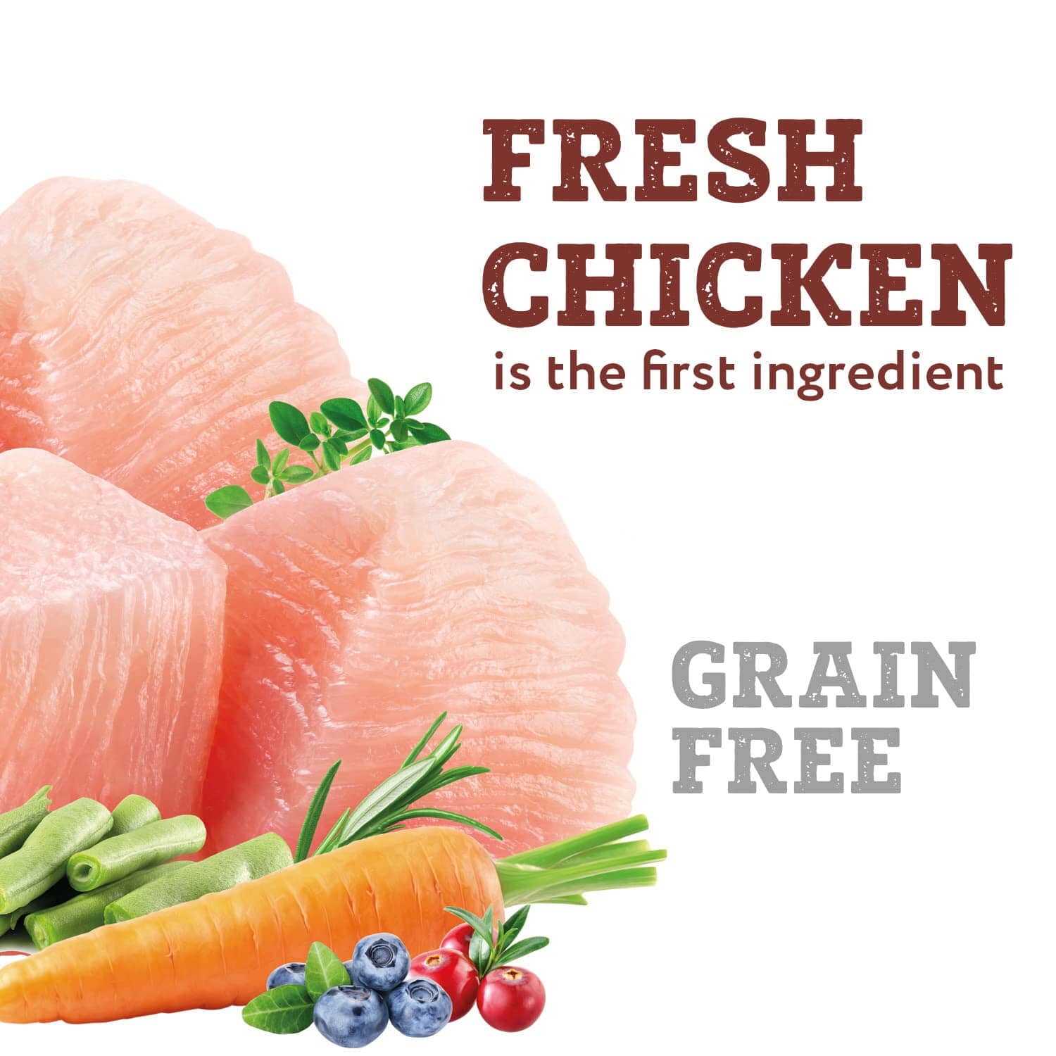 Optimeal for Carnivores Grain Free All Breeds Chicken & Veggies Recipe Adult Dog Dry Food  