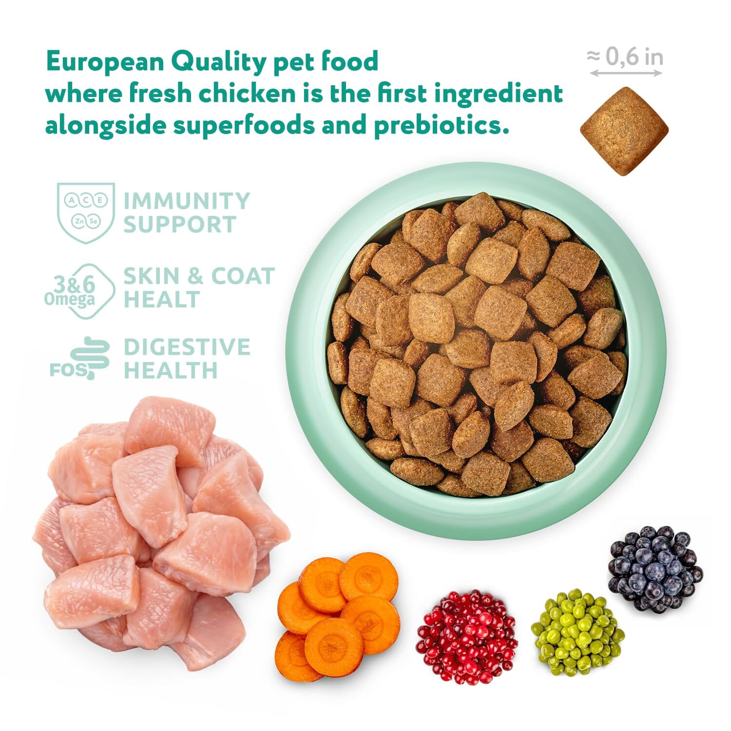 Optimeal for Carnivores Grain Free All Breeds Chicken & Veggies Recipe Adult Dog Dry Food  