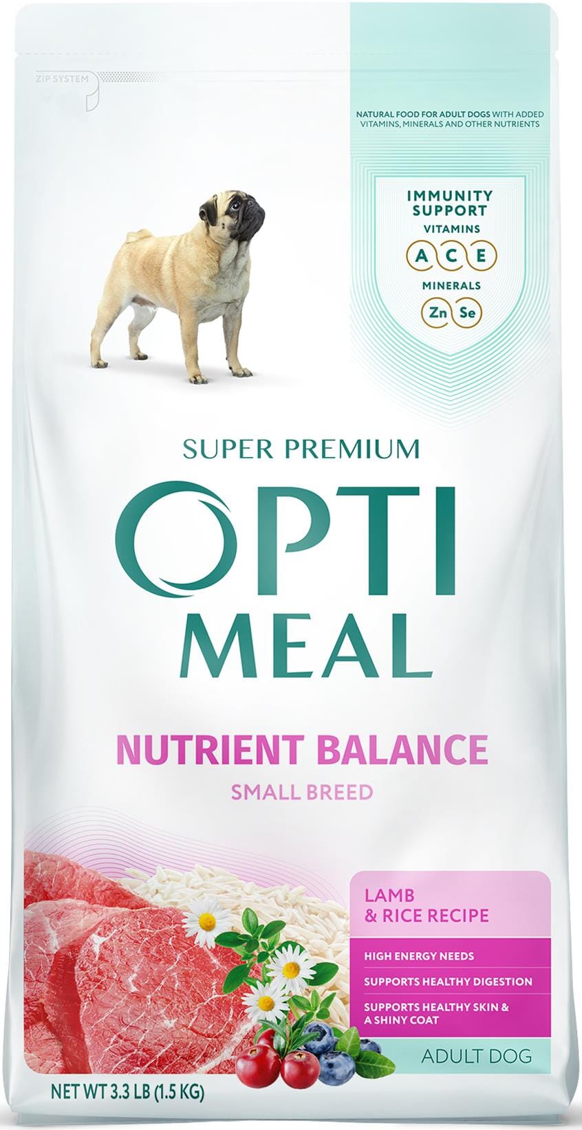 Optimeal Small Breed Nutrient Balance Lamb & Rice Recipe Adult Dog Dry Food  