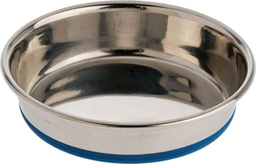 OurPets Durapet Anti-Skid Rubber Bonded Stainless Steel Cat Bowl - Large - 12 Oz  