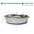 OurPets Durapet Anti-Skid Rubber Bonded Stainless Steel Slow Feeding Cat Bowl - Large - 56 Oz  