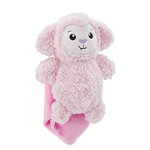 Outward Hound Blanket Buddies Lamb Treat Hiding and Squeak Plush Dog Toy - Pink