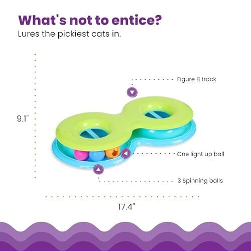 Outward Hound Catstages Infinity Ball Tack with Two Balls Interactive Cat Toy