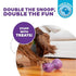 Outward Hound Double Snoop Roll and Bounce Mint-Scented Treat-Dispensing Dog Toy - Purple