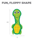 Outward Hound Fire Biterz Sea Turtle Squeak and Plush Durable Nylon Dog Toy - Green - Medium  