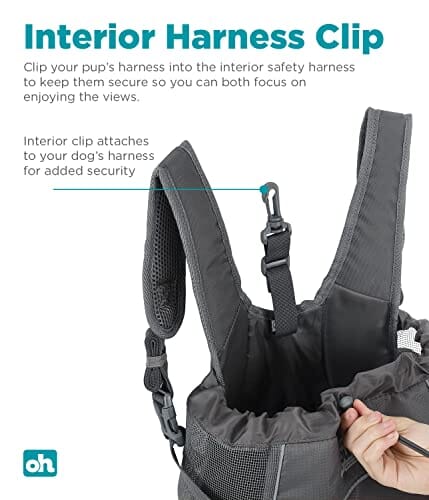 Outward Hound PupPak PoochPouch Hands-Free Front Carrying Sling Travel Dog Carrier - Gray - Medium