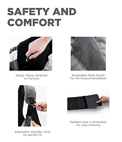 Outward Hound PupPak PoochPouch Hands-Free Front Carrying Sling Travel Dog Carrier - Gray - Small