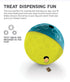 Outward Hound Treat Tumble Ball Interactive Puzzle Dog Toy Feeder - Blue - Small  