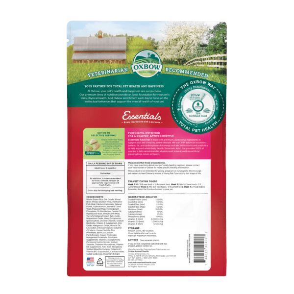 Oxbow Adult Rat Essentials Small Animal Food - 20 lb Bag