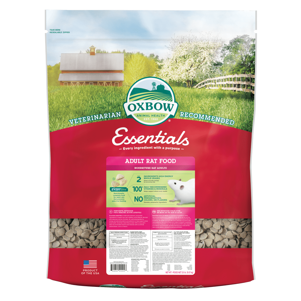 Oxbow Adult Rat Essentials Small Animal Food - 20 lb Bag