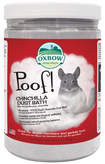 Oxbow Poof! Blue Cloud Chincilla Dust Bath - 2.5 lb Jar