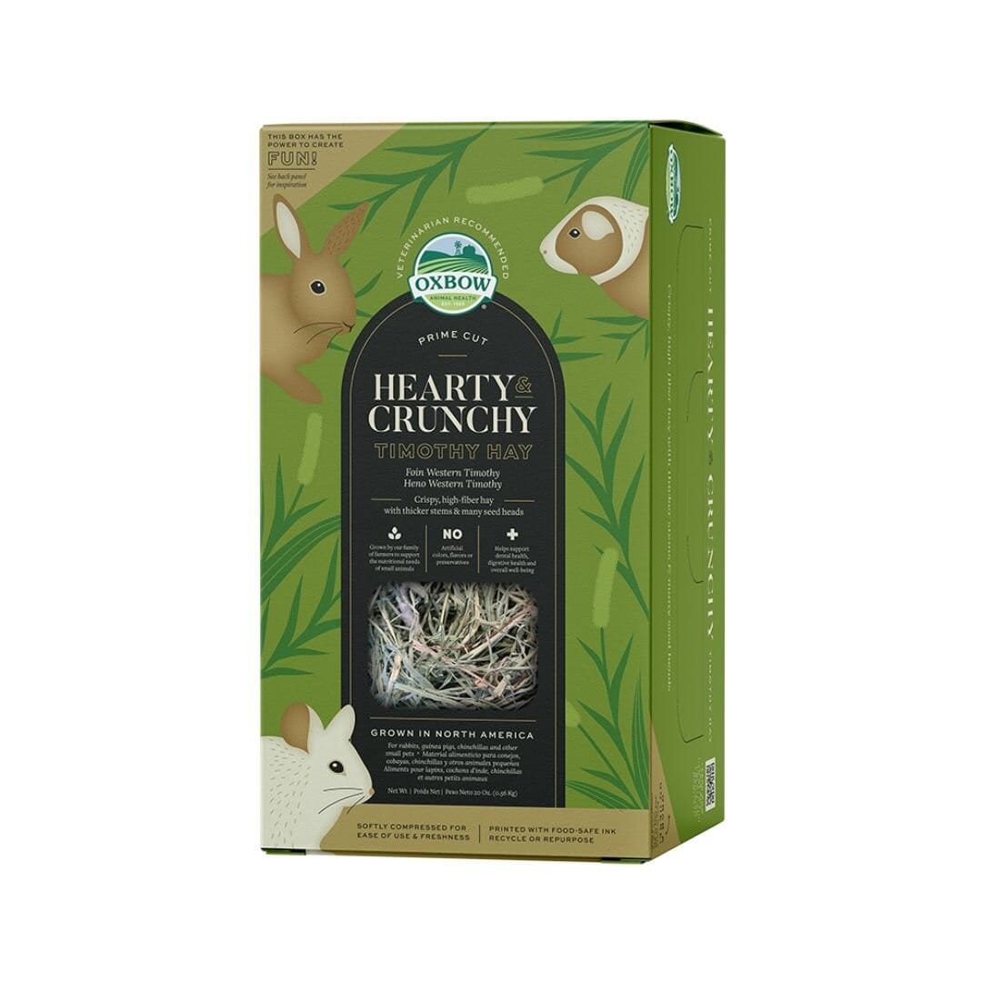 Oxbow Prime Cut Hearty and Crunchy High-Fiber Timothy Hay Small Animal Treat 20 Ounce