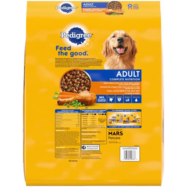 Pedigree Adult Complete Nutrition Roasted Chicken Rice and Vegetables Dry Dog Food - 20.4 lb Bag