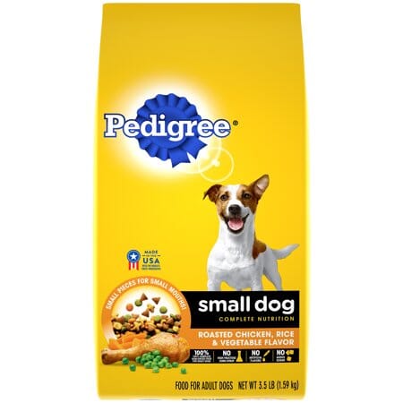 Pedigree Adult Small Dog Complete Nutrition Steak and Vegetables Dry Dog Food - 3.5 lb Bag