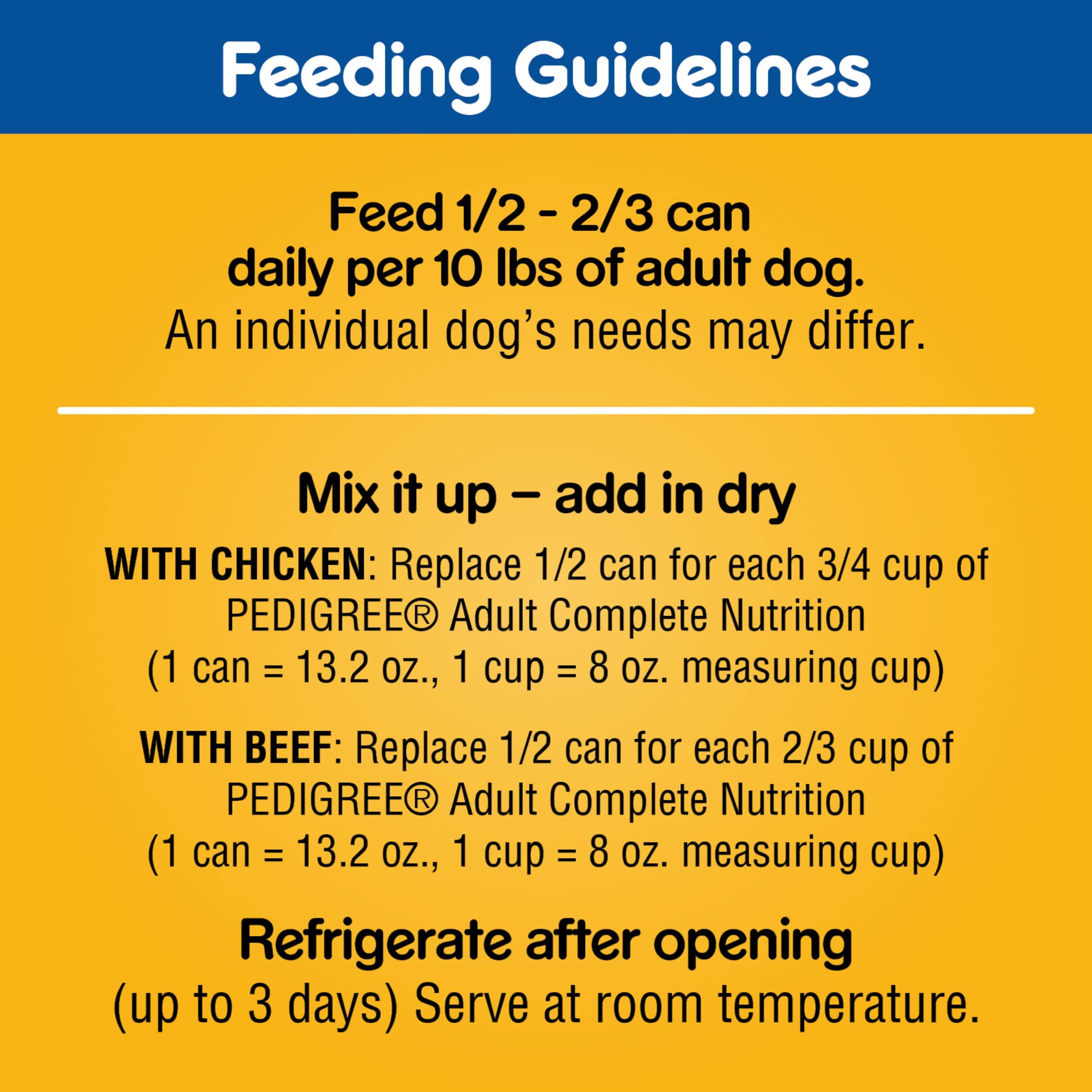 Pedigree High Protein Multi-Pack (CT/BL) Canned Dog Food - 13.2 oz - Case of 24  