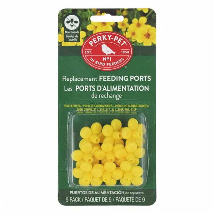 Perky-Pet Replacement Flowers for Hummingbird Feeders - Yellow - 9 Pack