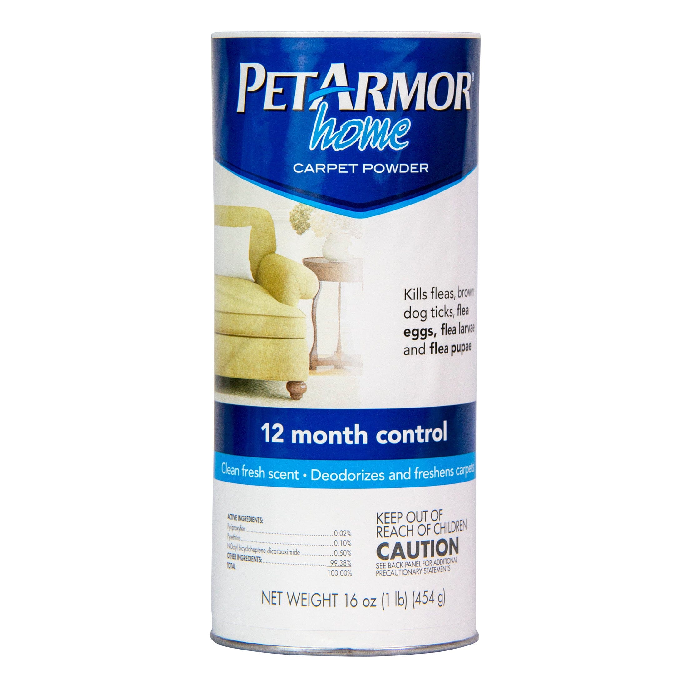 Pet Armor Home and Carpet Fresh Scent Flea and Tick and Odor Eliminator Powder - 16 Oz Default Title