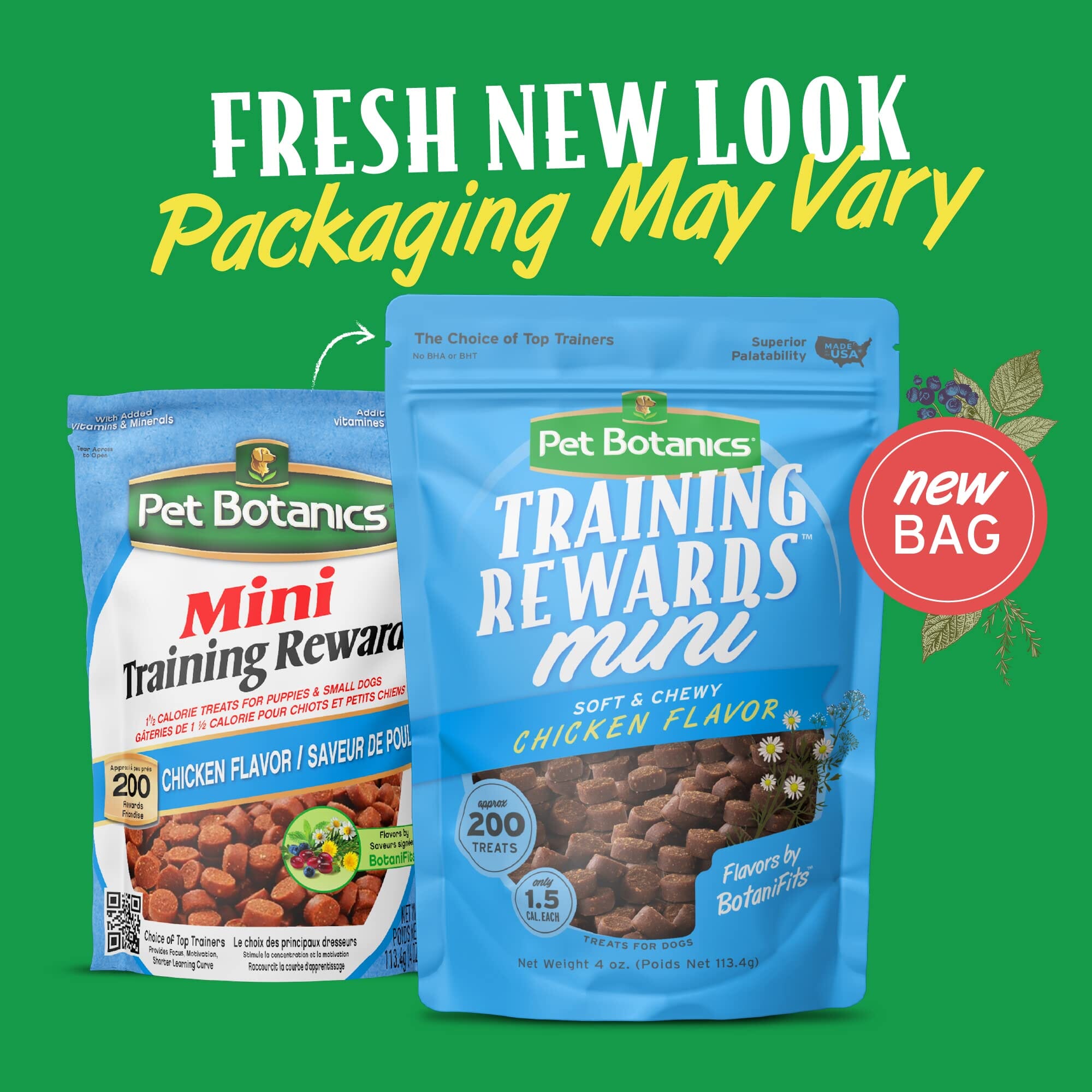 Pet Botanics Training Rewards Grain-Free Chicken Soft and Chewy Dog Treats - Mini - 4 Oz  