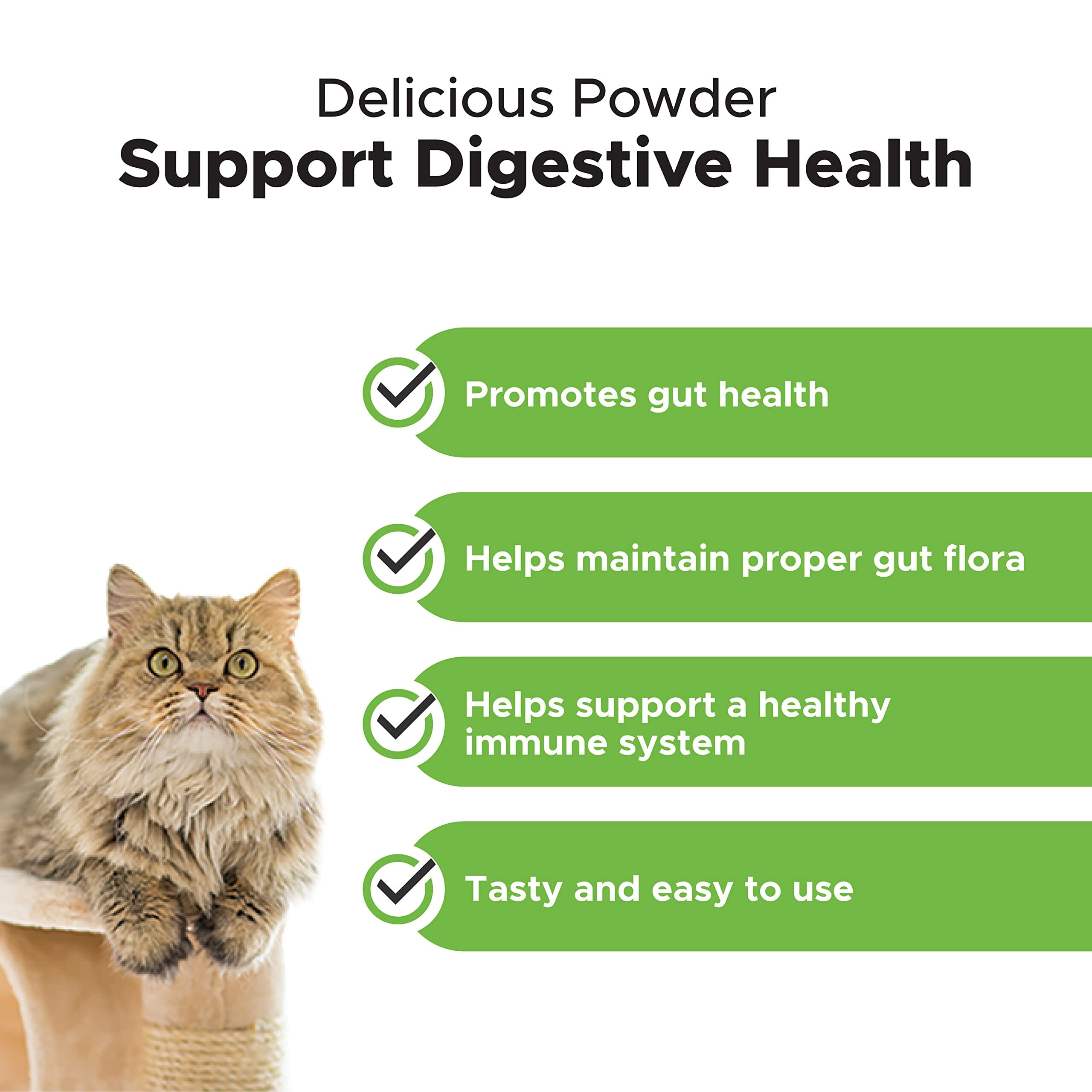 Pet Honesty Degestive ProBiotics Chicken and Fish Cat Powder Supplements - 120 Scoops - 4.2 Oz  