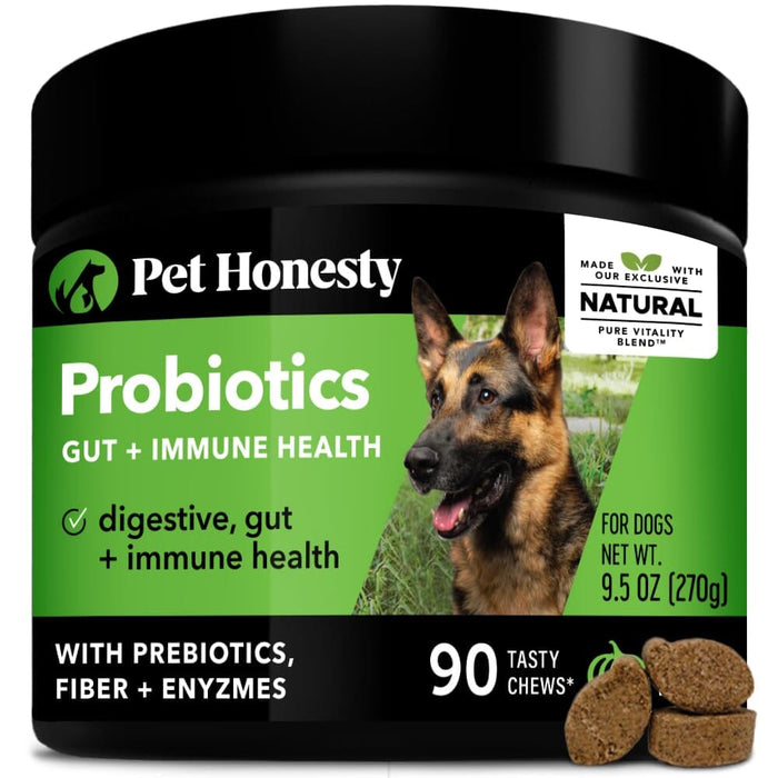Pet Honesty Digestive Gut and Immune Probiotics Pumpkin Chewy Dog Supplements - 90 Coun...