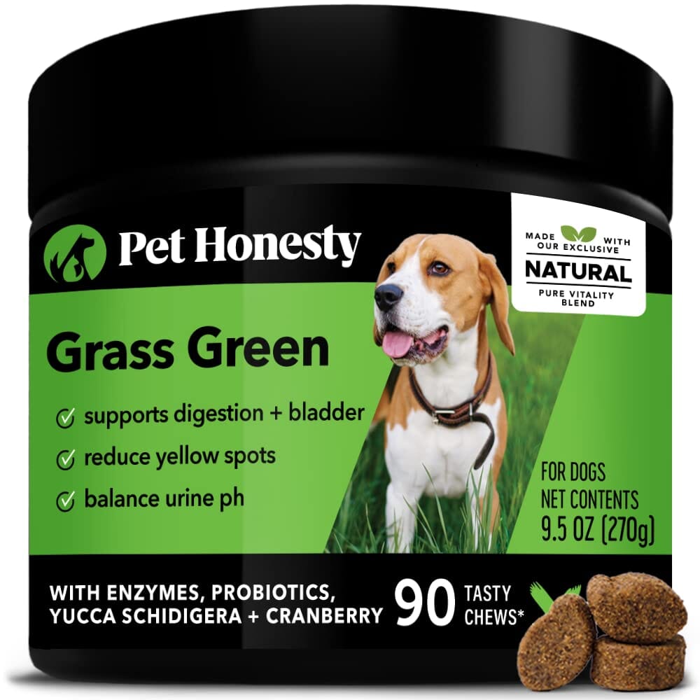 Pet Honesty Grass Green Urinary Spot Saver and Digestive Duck Chewy Dog Supplements - 90 Count - 9.5 Oz  