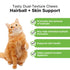 Pet Honesty Hairball plus Skin and Coat Support Chicken Supplemental Chewy Cat Treats - 30 Day - 3.7 Oz  