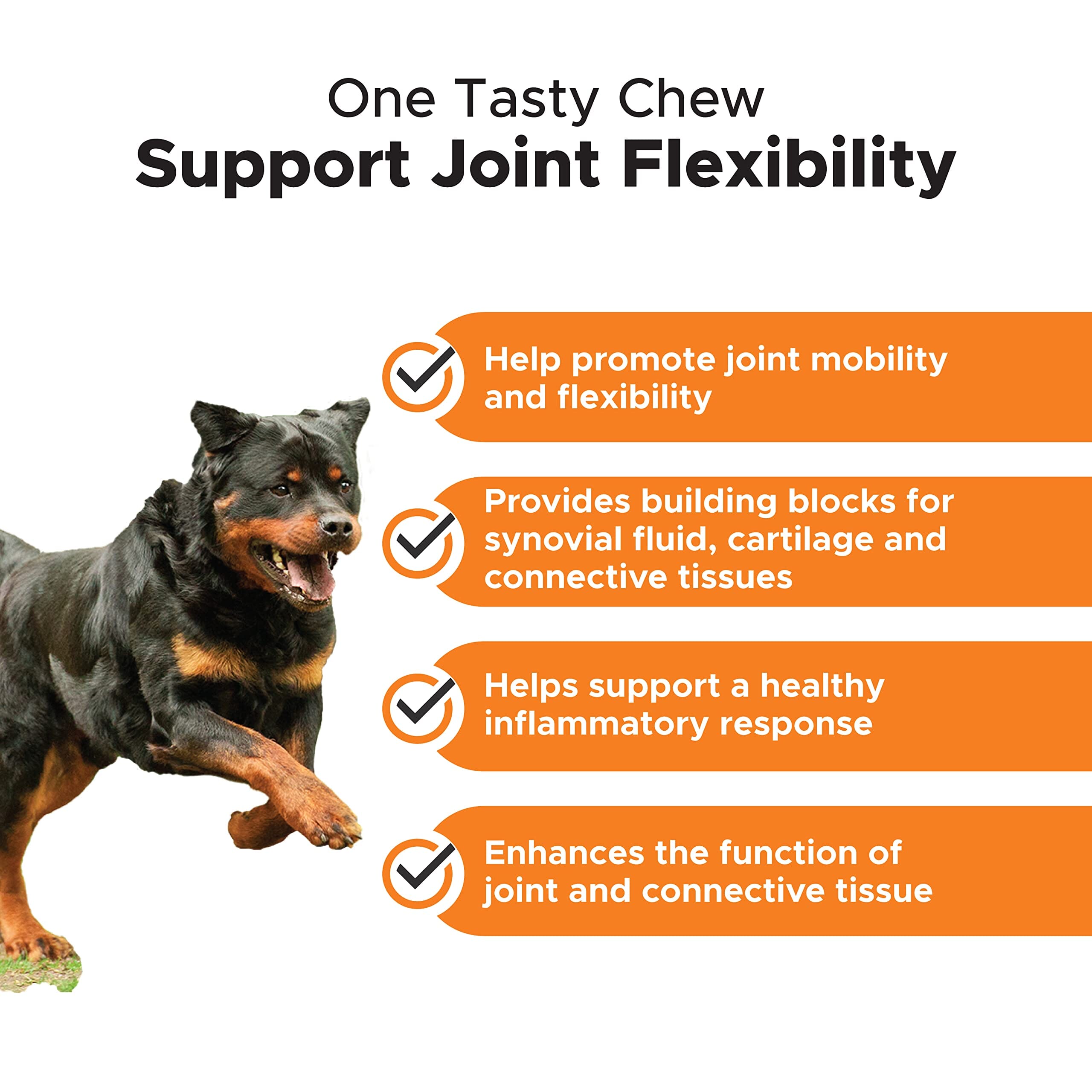 Pet Honesty Hemp Oil and Powder Hip and Joint Duck Chewy Dog Supplement - 90 Count - 12.7 Oz  