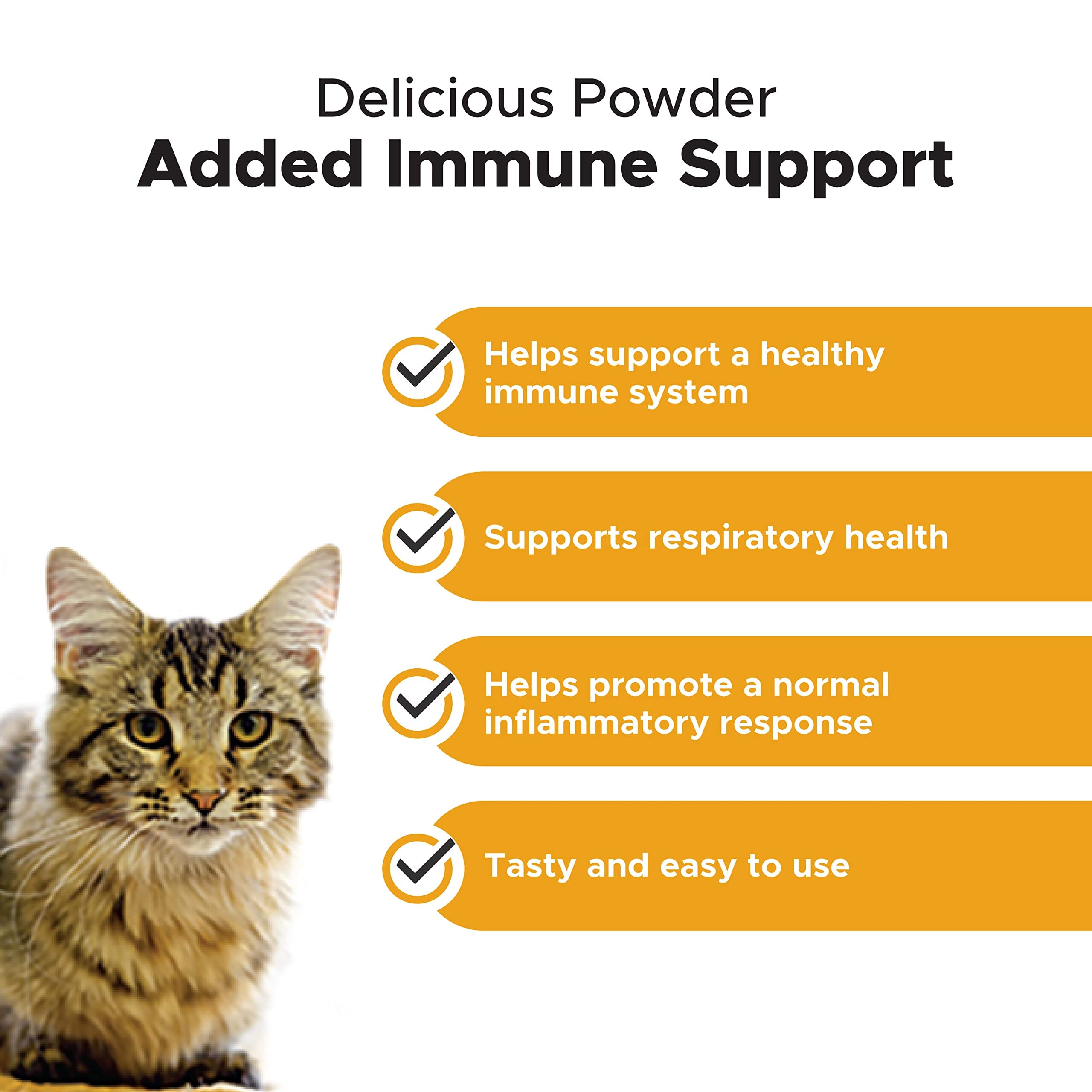 Pet Honesty Immune Support with L-lysine Chicken and Tuna Cat Powder Supplements - 120 Scoops - 4.2 Oz  