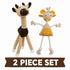 Pet Life ® 2-Piece Eco-Friendly Recyclable Jute Rope and Plush Dog Toy Set - Brown and Yellow