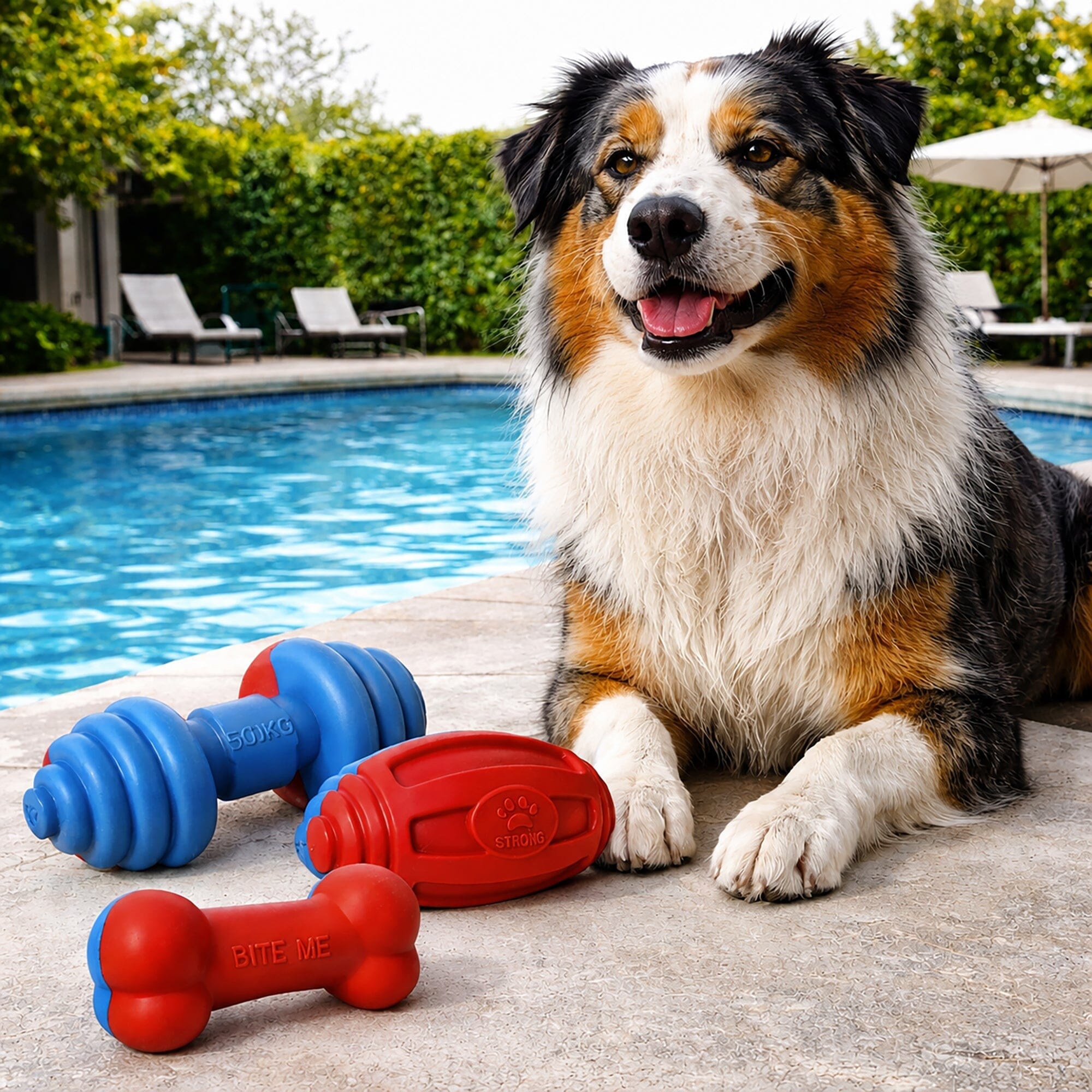 Pet Life ® 3-Piece Durable Water Floating and TPR Fetch Bundle Dog Toy Set