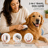 Pet Life ® 3-Piece Modern Premium and Travel Rake Deshedder and Comb Cat and Dog Grooming Set - Brown and White