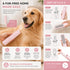 Pet Life ® 4-Piece Modern Premium Massage Slicker and Lint Brush and Deshedder Cat and Dog Grooming Set - Pink