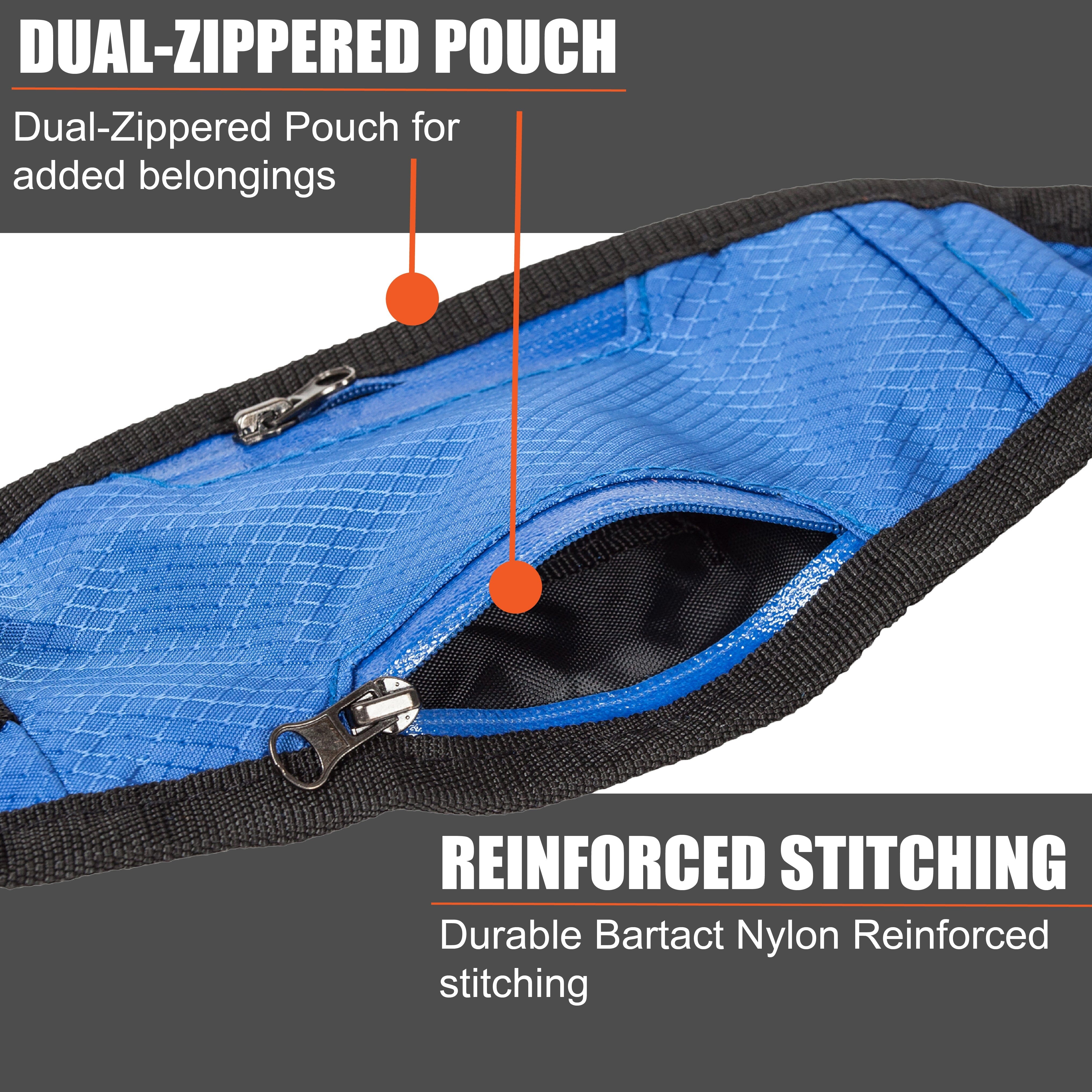 Pet Life ® Accordion and Hand's Free Belt-Clip Dog Leash - 2 Piece Set