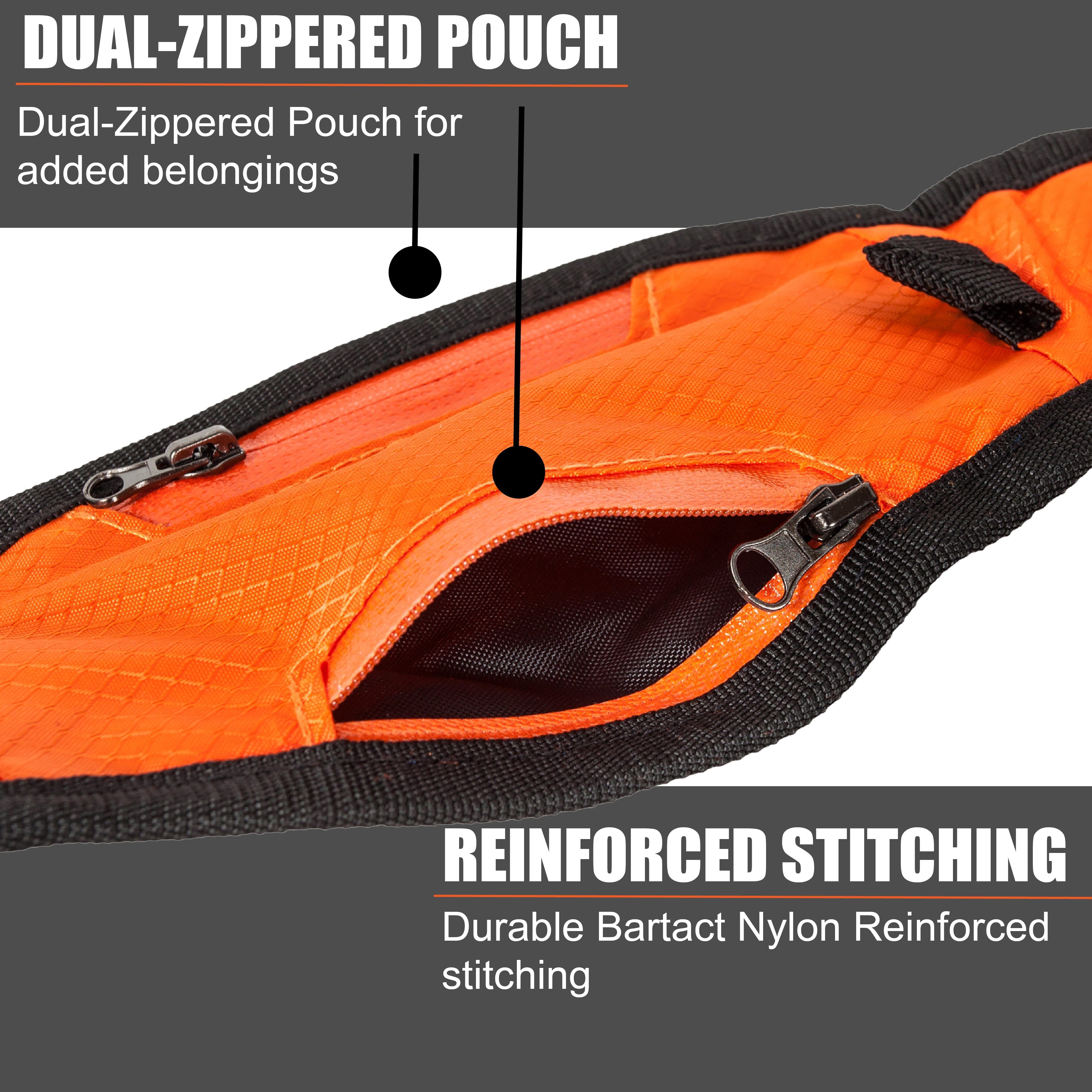 Pet Life ® Accordion and Hand's Free Belt-Clip Dog Leash - 2 Piece Set