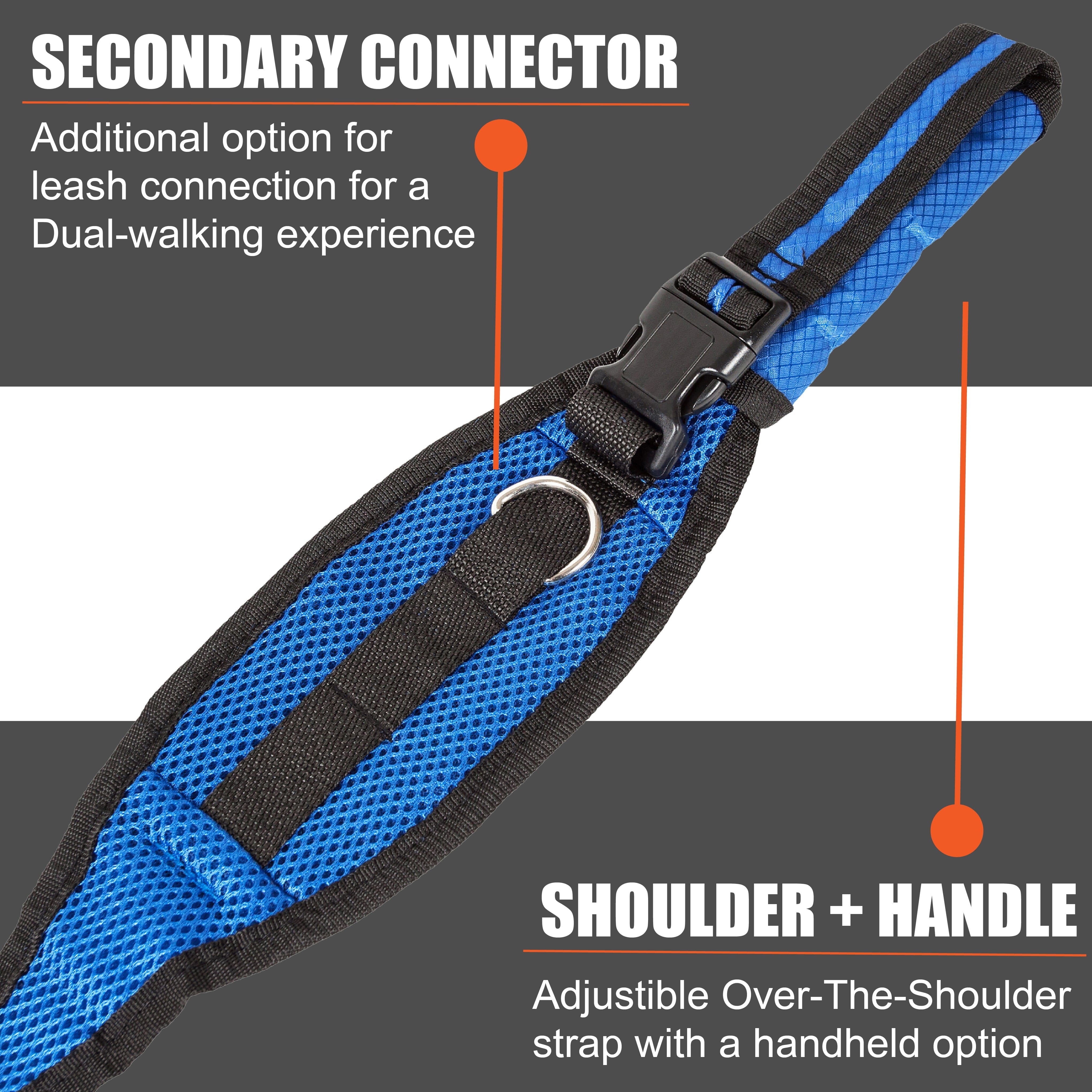 Pet Life ® Accordion and Hand's Free Belt-Clip Dog Leash - 2 Piece Set