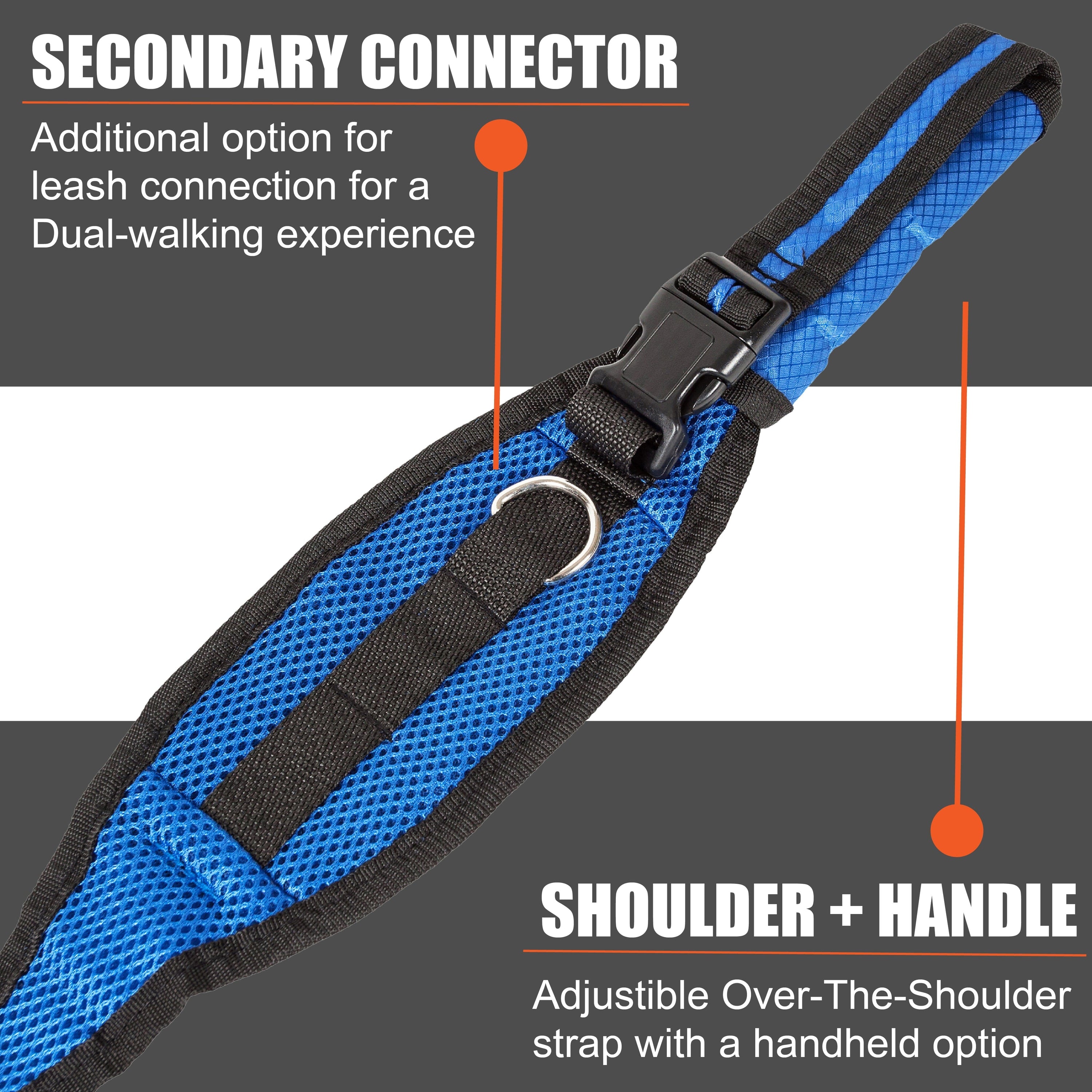 Pet Life ® Accordion and Hand's Free Belt-Clip Dog Leash - 2 Piece Set