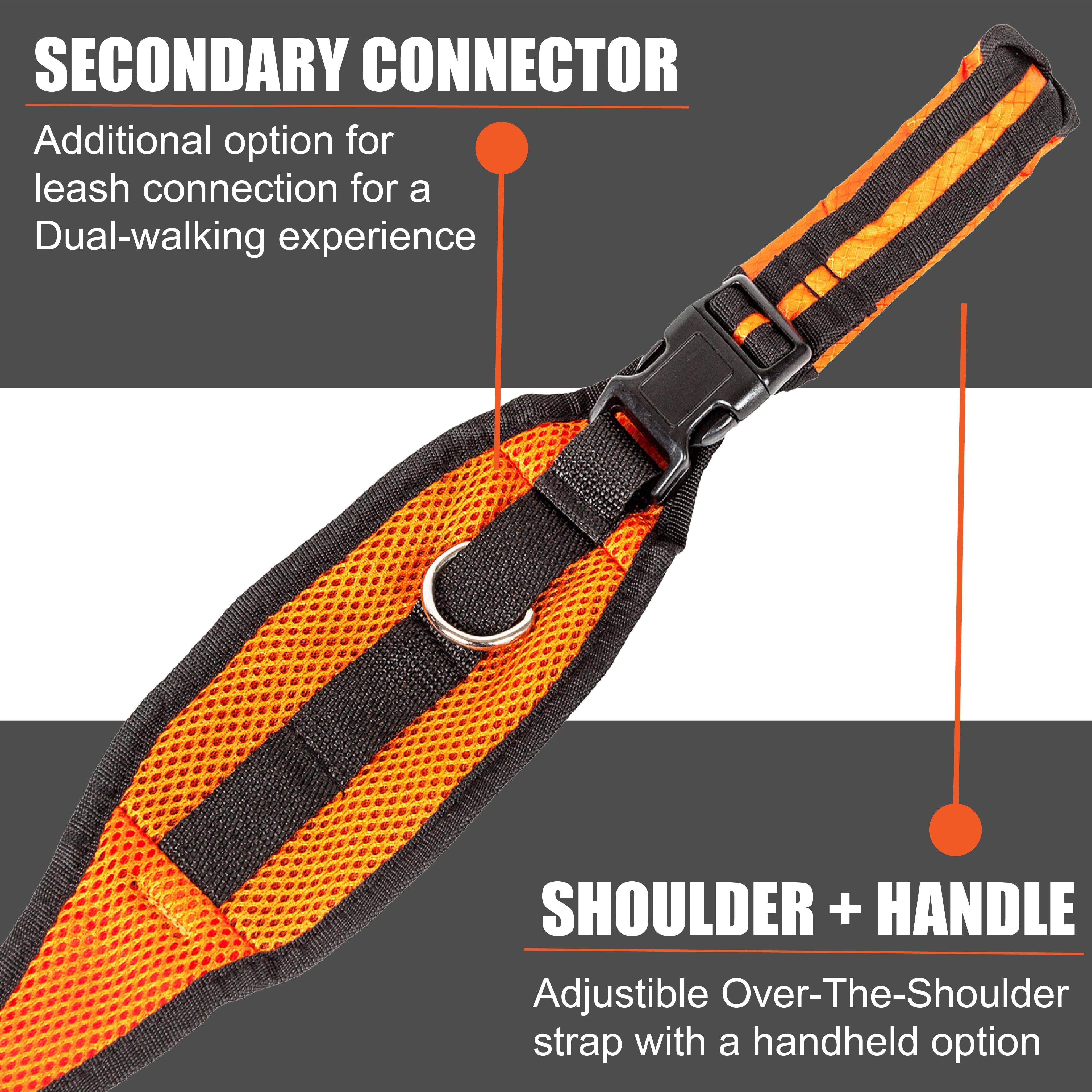 Pet Life ® Accordion and Hand's Free Belt-Clip Dog Leash - 2 Piece Set