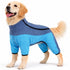 Pet Life ® Active 'Chase Pacer' Medium-weight 4-Way-Stretch Yoga Fitness Dog Tracksuit X-Small Light Blue And Blue