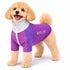 Pet Life ® Active 'Chewitt Wagassy' 4-Way-Stretch Yoga Fitness Long-Sleeve Dog T-Shirt X-Small Lavander