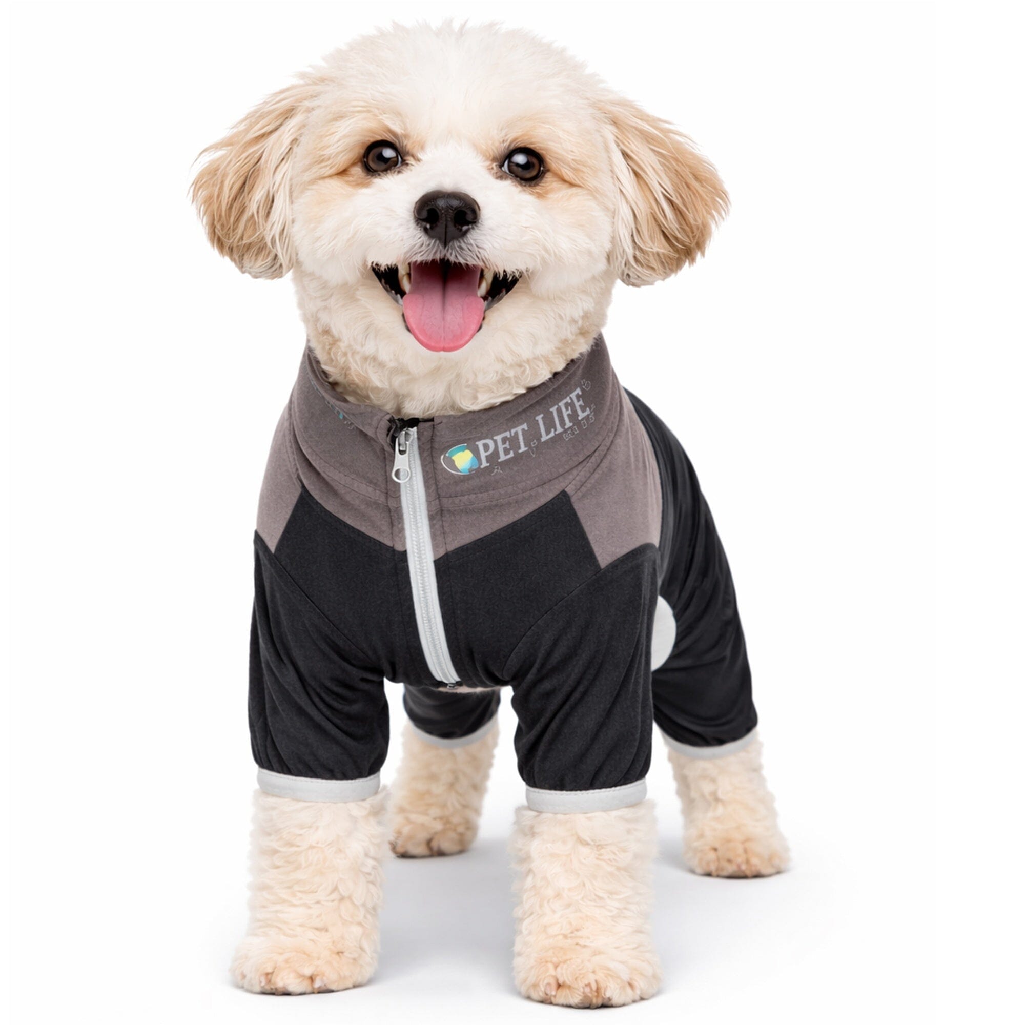 Pet Life ® Active 'Embarker' 4-Way Stretch Fitness Yoga Full Body Dog Tracksuit