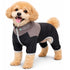 Pet Life ® Active 'Embarker' 4-Way Stretch Fitness Yoga Full Body Dog Tracksuit X-Small Black/Gray