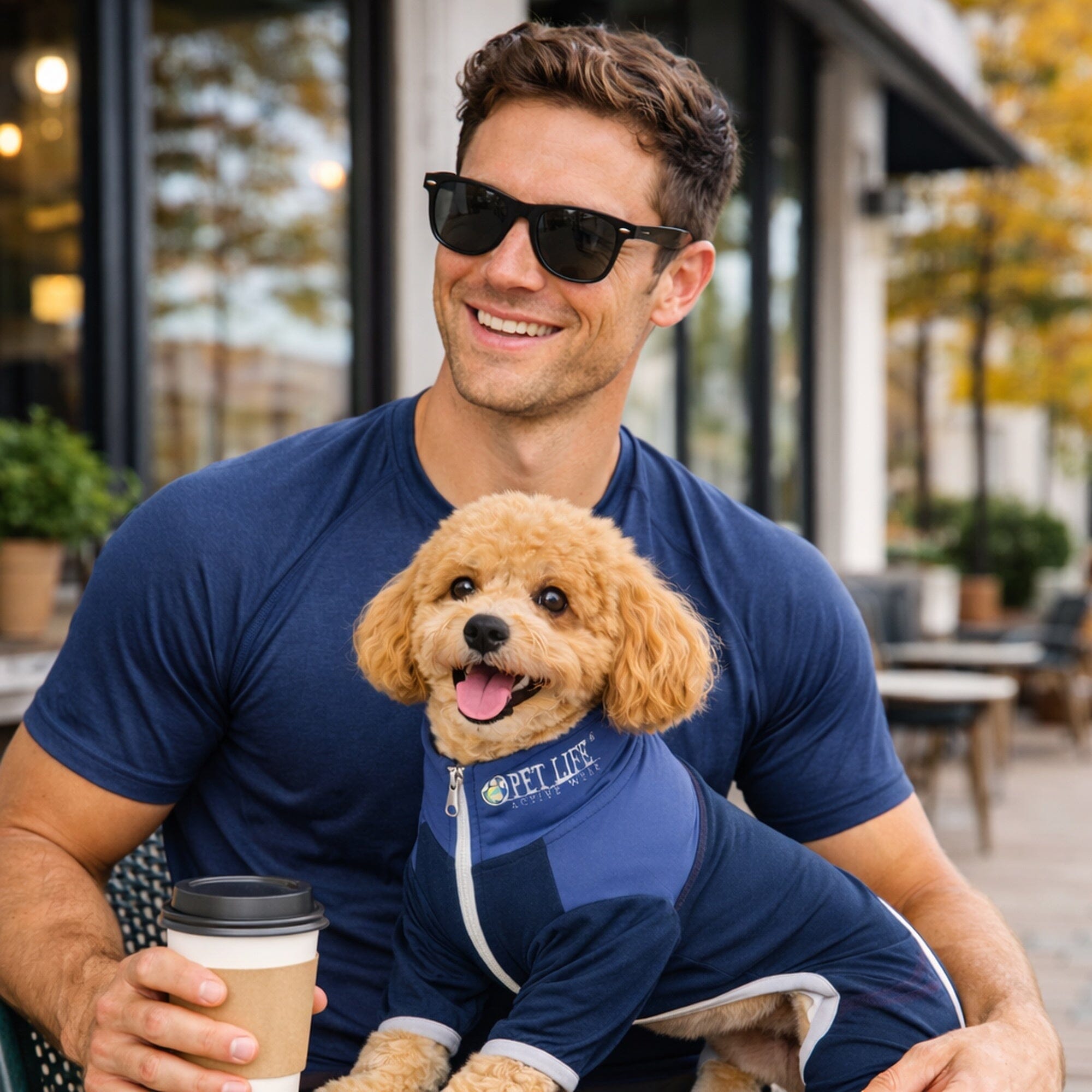 Pet Life ® Active 'Embarker' 4-Way Stretch Fitness Yoga Full Body Dog Tracksuit