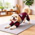 Pet Life ® Active 'Fur-Breeze' Medium-weight 4-Way-Stretch Full Body Hooded Dog Yoga sweater