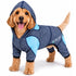 Pet Life ® Active 'Fur-Breeze' Medium-weight 4-Way-Stretch Full Body Hooded Dog Yoga sweater X-Small Blue